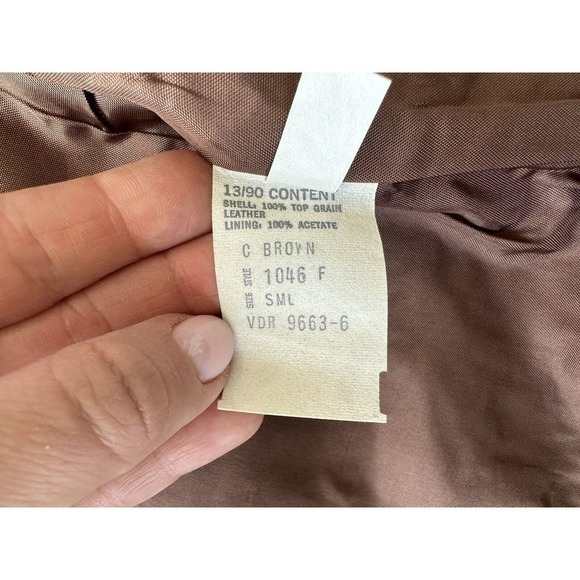 Vtg 70s Pioneer Leather Vest Mens Sz S Western Cowboy Equestrian Button Down​​​ - Picture 6 of 11